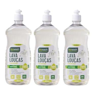 Imagem de Kit 3X: Detergente Lava Louças Capim Limão Biowash 650ml