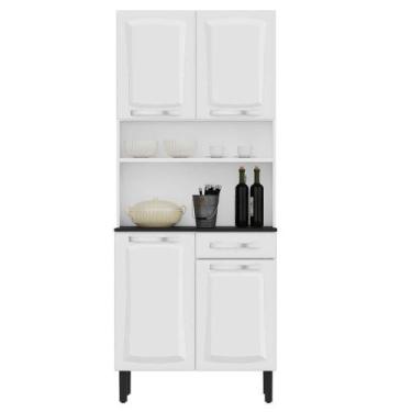 Imagem de Armário Cozinha Aço Compacto 4 Portas Gaveta Branco - ITATIAIA