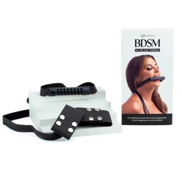 Imagem de Kit Mordaça com Separador e Par Algemas - Exclusiva Sado