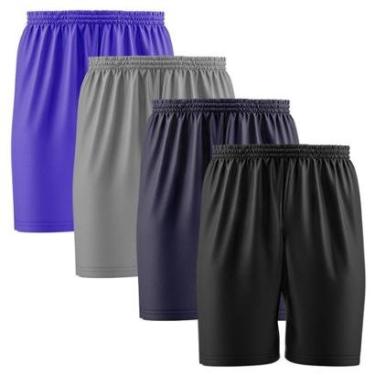 Imagem de Kit 4 Calção Short Futebol Basquete Vôlei Bermuda Dry Treino Academia-Masculino