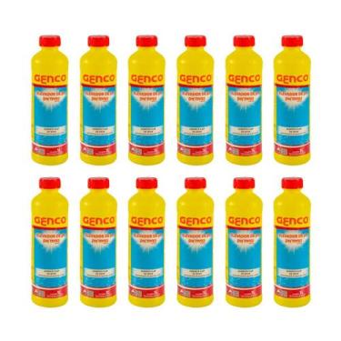 Imagem de Kit 12 Elevador de pH Líquido Genco pH+ 1 Litro Piscinas