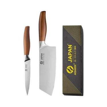 Imagem de Faca De Chef Santoku Japonesa Em Aço Inoxidável, Faca Profissional De 