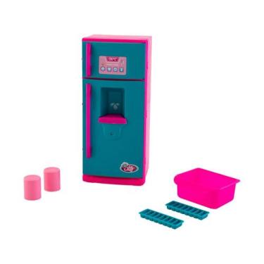 Imagem de Geladeira Infantil Completa C/ Acessórios 33cm Menina - Usual Brinqued