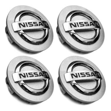 Imagem de Jogo 4 Calota Calotinha Meio Roda Nissan March Sentra Versa Prata - DC