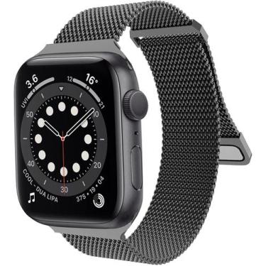 Imagem de Pulseira magnética compatível com Apple Watch 42 mm 44 mm 45 mm, alça 