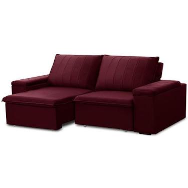 Imagem de Sofá 3 Lugares Retrátil Reclinável Para Sala 205cm Malfati F04 Veludo 