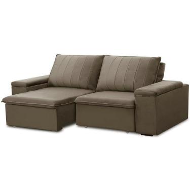 Imagem de Sofá 3 Lugares Retrátil Reclinável Para Sala 205cm Malfati F04 Veludo 