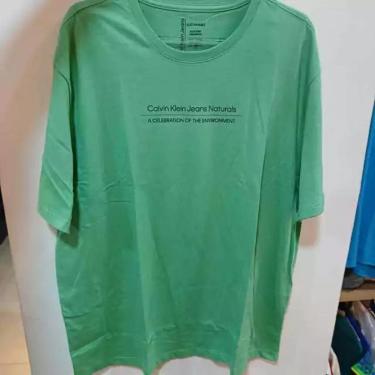 Imagem de Camiseta Calvin Klein Masculina Sustainable CK Naturals Verde Menta - CKJM114E-0603-Mas...