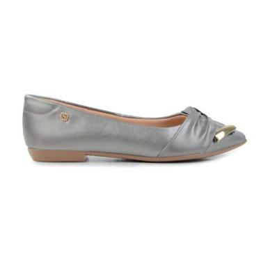 Imagem de Sapatilha Feminina Santinelli Cinza Pewter - 12667, 36, Cinza