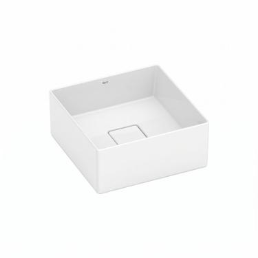 Imagem de Cuba de Apoio Roca Terra T3 Quadrada Sobrepor Porcelana Louça Sanitária Branca A32722N000