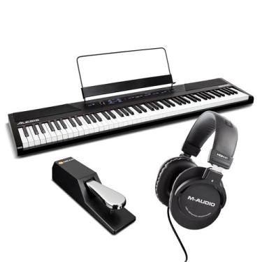 Imagem de Piano digital Alesis Recital 88 teclas semipesadas