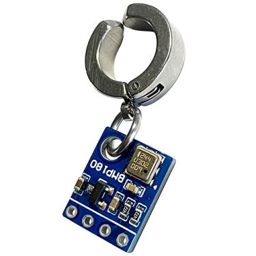 Imagem de LeMall 1 brincos de circuito de personalidade masculino, brincos de design estilo Cyberpunk, brincos de aço de titânio clipe de orelha