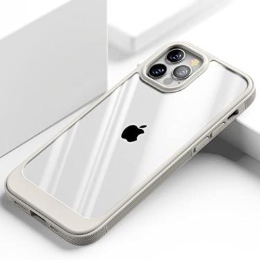 Imagem de Capa rígida à prova de choque de silicone macio, para iPhone Mini x, XR, XS max, para iPhone14, 13, 12, 11 modelos Pro Max, cremoso, branco, para iPhone 12 Pro