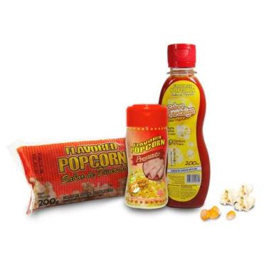 Imagem de Popcorn Premium 200g milho + Óleo Sabor Manteiga + Tempero Popcorn Presunto