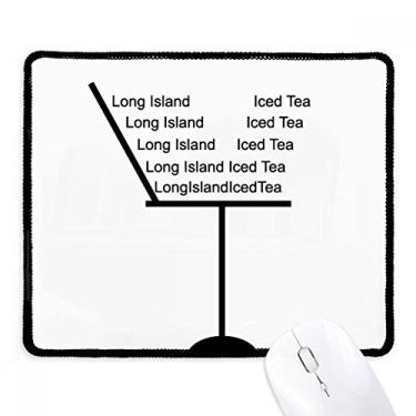 Imagem de Mousepad Outline of Long Island Ice Tea Cocktail Tapete de borracha para jogos