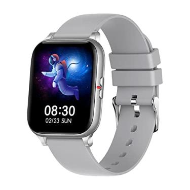 Imagem de COLMI Relógio inteligente de 1,75 polegadas para homens, relógio de fitness com frequência cardíaca de pressão sanguínea e monitor SpO2, Smartwatch impermeável P8 Mix compatível com Android iPhone Samsung (prata)