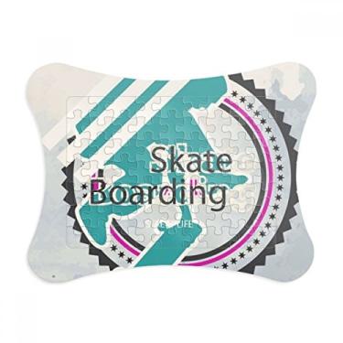 Imagem de Moldura de quebra-cabeça esportiva para snowboard e atletas, decoração de quadros, ornamento de jogo de quebra-cabeça