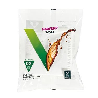 Imagem de Filtro de Papel para Coador de Café V60, Tamanho 02, Pacote com 100 Hario 0 Branco(Pacote pode variar)