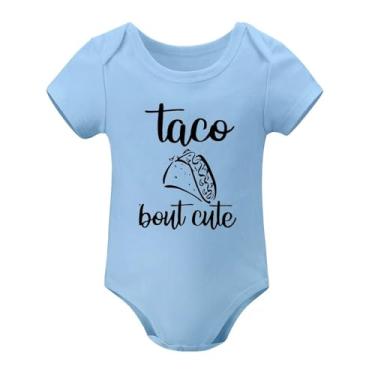 Imagem de SHUYINICE Macacão infantil engraçado para meninos e meninas, macacão premium para recém-nascidos, macacão para bebês, Azul-celeste, 12-18 Months