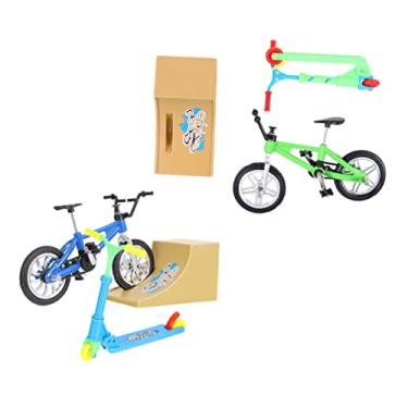 Toyvian 2 Conjuntos De Bicicleta De Dedo De Metal Para Crianças