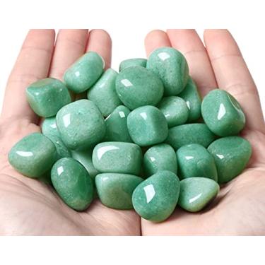 Imagem de DUQGUHO Cristais polidos aventurina verde polidos em massa irregular natural cura cristal conjunto de pedras aquário cascalho pedras polidas enchimento vaso tanque de peixes cascalho pedras decorativas 0,20 kg