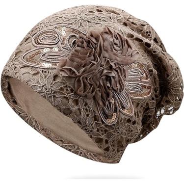 Imagem de Boné de proteção EMF Shielding, chapéu de fibra prata de renda boné feminino respirável antiradiação, Dourado, Tamanho Único