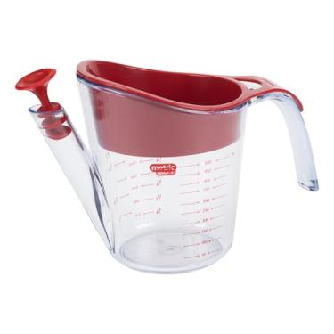 Imagem de GoodCook Separador de gordura diário para cozinhar, separador resistente ao calor de 2 xícaras com bico de despejo, separador de gordura de liberação inferior para churrasco e molho, coador e tampa de