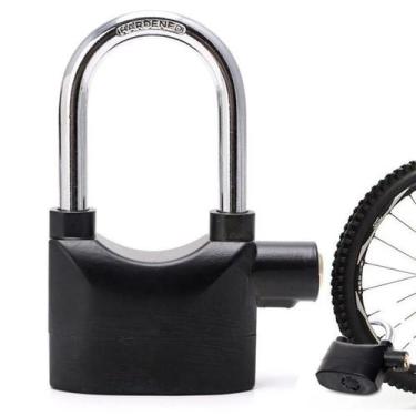 Imagem de Cadeado Anti Furto Roubo Sirene 110dB Som Alto Protege Casa Bicicleta 