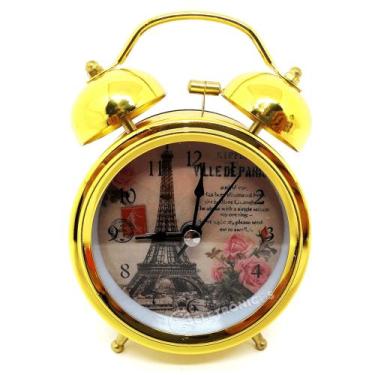 Imagem de Relógio Analógico Com Despertador Campainha De Sino Estilo Retrô LE812
