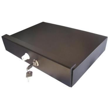 Imagem de Caixa Para Dinheiro Gaveta Com Chave Em Madeira - Móveis Diniz, Preto