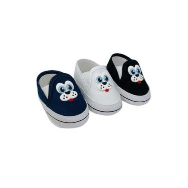 Imagem de Kit Com 3 Pares Sapatinho De Bebê Sapato De Bebê Direto Da Fabrica T53