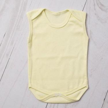 Imagem de Body bebê regata suedine 100% algodão - LETICIA CAT, Amarelo bb, G