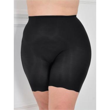 Imagem de Shorts Segunda Pele Sem Costura Demillus Plus Size, Preto, 46