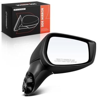 Imagem de A-Premium Espelho retrovisor manual do lado do passageiro - compatível com Nissan Versa 2020 2021 2022 - Espelho retrovisor externo preto dobrável manual não aquecido - Substituição # 963015EE0A,