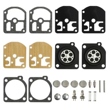 Imagem de KELKONG Kits de reparo de carburador RB-13 para cortador de escova Stihl FS120 FS160 FS180 FR220 FS280 FS290 FR220 aparador de escova Weedeater substitui por carburador Zama W18 W24 C1S-S3 (pacote com
