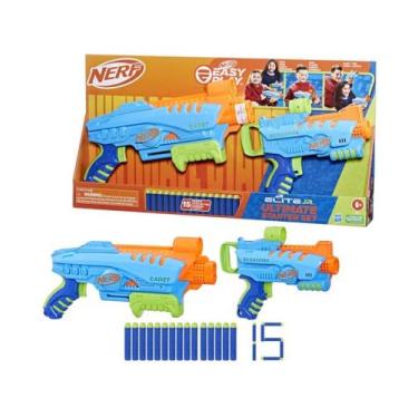 Imagem de Kit com 2 lançadores de dardos nerf elite jr ultimate start f6369 hasb