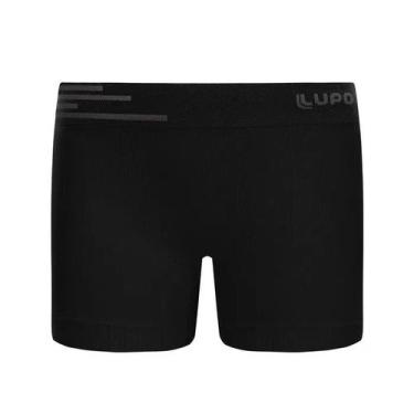 Imagem de Cueca infantil boxer microfibra sem costura lupo 00132-002, G, Preto
