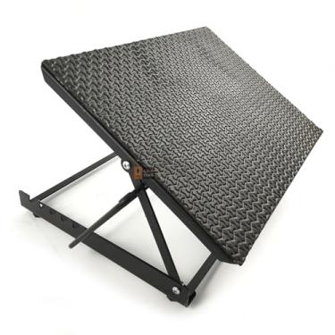 Imagem de Apoio Ergonômico para Pés Ajustável, 6 Níveis de Altura, Plataforma Texturizada, Preto Home-office, Trabalho