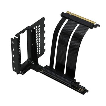 Imagem de GIGA-MEGA Cabo Riser PCIe X16 GEN4 PCIe 4.0 com suporte vertical GPU para RTX4080, RTX4090 (preto)