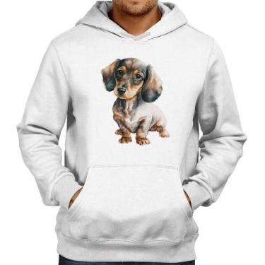 Imagem de Moletom Cachorro Dachshund - Foca na Moda, Branco, P