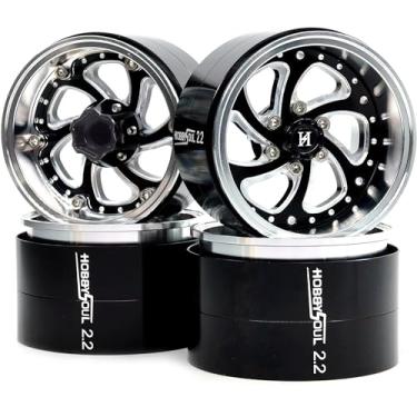 Imagem de HOBBYSOUL 2.2 Beadlock Wheels Wide 40mm Adjustable Offset Rims for 1/10 RC Mud Crawler SCX10 Capra TRX4 Gen8 Everest gen 7 Pro Upgrades, HS701600
