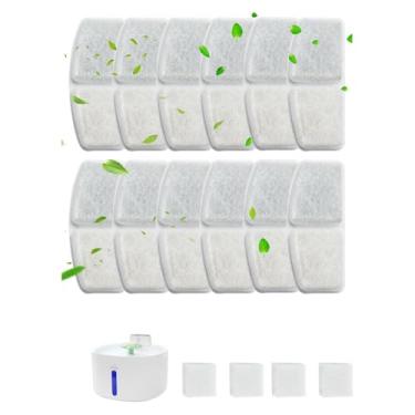 Imagem de Filtros Refil Fonte Bebedouro Gatos Cães Pet, Bebedouro Fonte Gato Cão Com Filtragem E Purificação Pet (12 PCS)