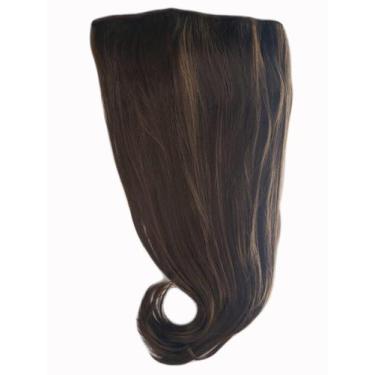 Imagem de Alongamento Aplique Tic Tac Liso Castanho Chocolate 8 Fibra - C&C Shop