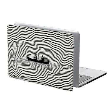 Imagem de COTAIL Capa rígida de plástico compatível com MacBook Air de 13 polegadas 2022 2021 2020 para MacBook Air de 13 polegadas, 13.3 Pro (A1706/A1708/A1989/A2159/A2289/A2338), pessoas em canoa
