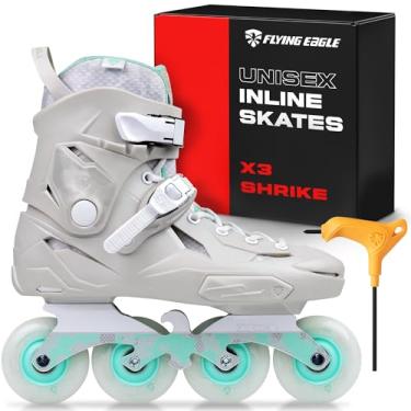 Imagem de Flying Eagle X3 Shrike Freeskates - Patins em linha agressivos para mulheres, patins, patins adultos, sapatos de patinação para exterior, patins adultos - branco, tamanho feminino: 5-6 EUA / 35-36 UE