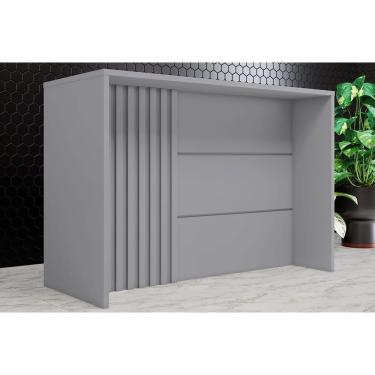 Imagem de Bancada Ilha Cozinha Gourmet Americana Cinza - Henn