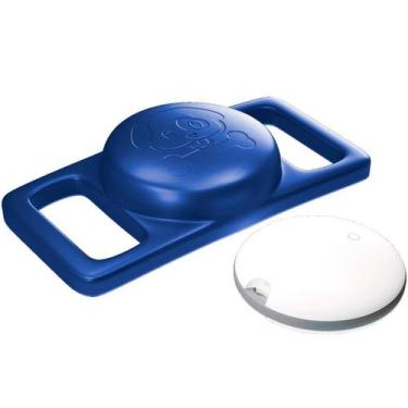 Imagem de Tag Rastreador de Objetos Pets Malas GPS Faaftag + Case Coleira Azul  