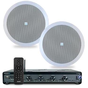 Imagem de Kit Som Ambiente Jbl Bluetooth Amplificador Slim 4500 Optical Conexão 