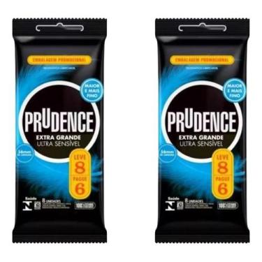 Imagem de Kit Camisinha Preservativo Prudence Extr Grande 56mm L16 P12
