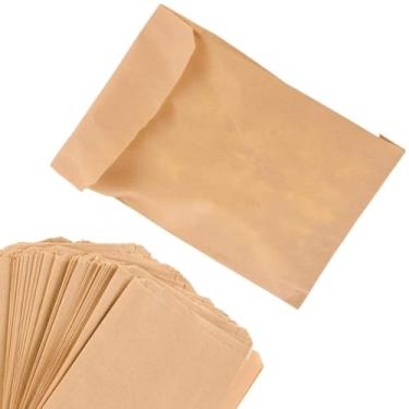Imagem de Sacos de papel para sanduíche Kraft Brown (pacote com 200), papel kraft não branqueado de grau alimentício comercialmente compostável para padaria, biscoitos, petiscos, sanduíches